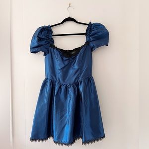 Royal Blue Gothic Mini Dress